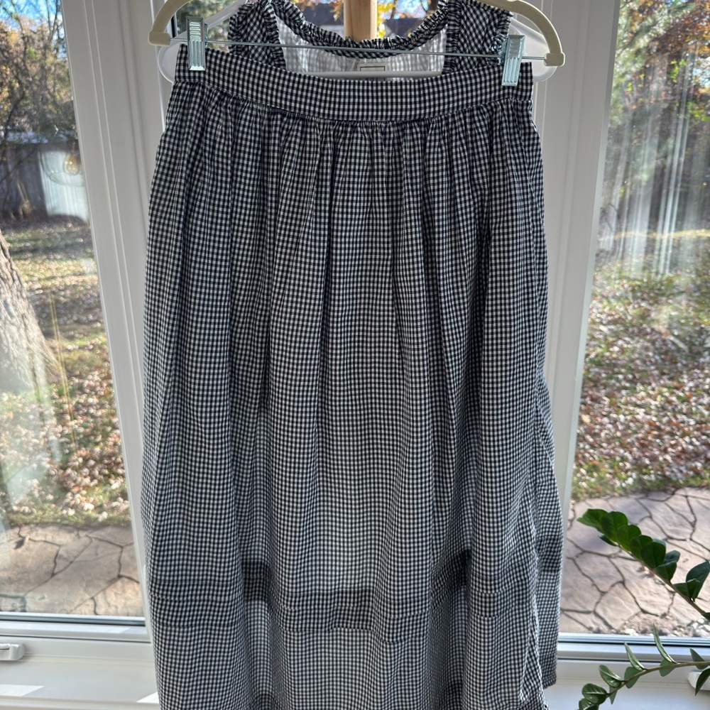 Gap × DÔEN Navy Gingham Cropped Tank & Maxi Skirt Set | Sold Out Small - Picture 5 of 7